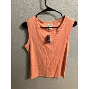 Brooks Brothers 346 Women's Sleeveless Peachish  Size Large Top